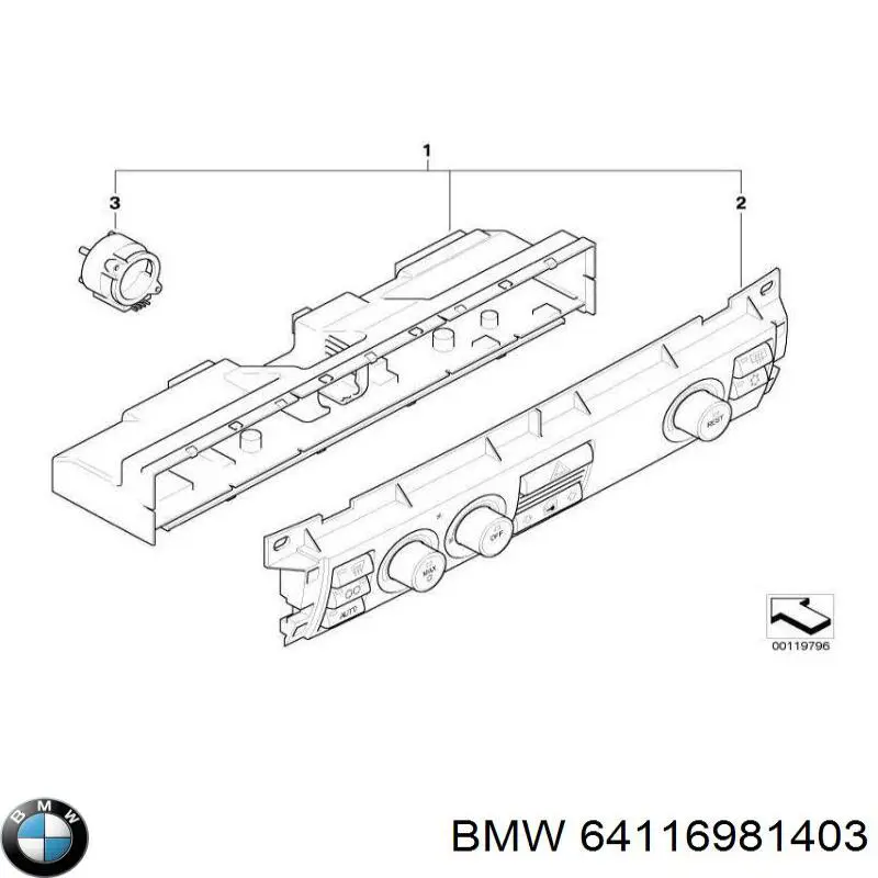 Купити Блок управління кондиціонером BMW 7  E65, E66, E67