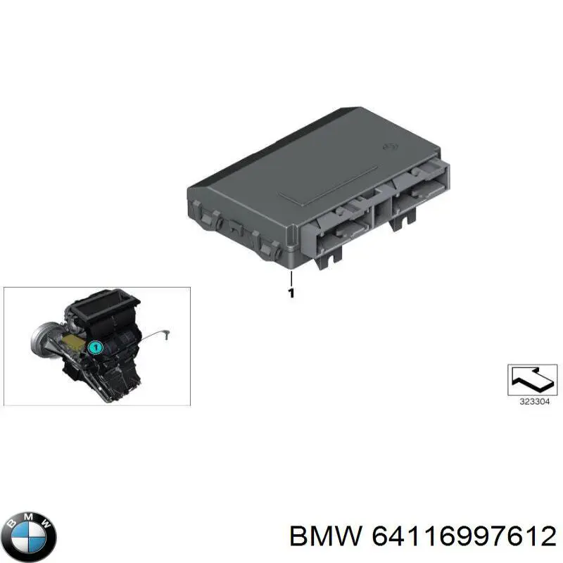 Модуль керування (ЕБУ) клімат-контролем 64116997612 BMW