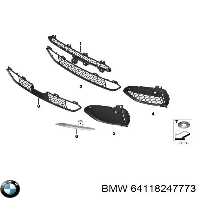 Купити 64118247773 BMW 