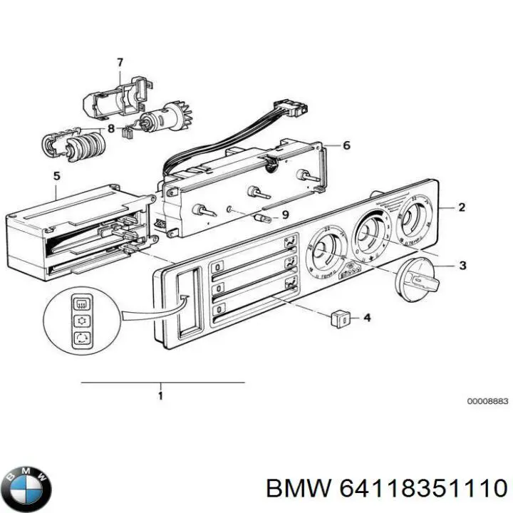 8351110 BMW Механізм управління кондиціонером