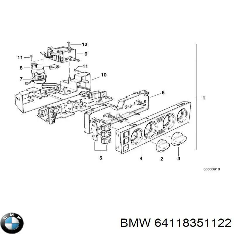  BMW 64118351122 ціна, від 374.85 USD