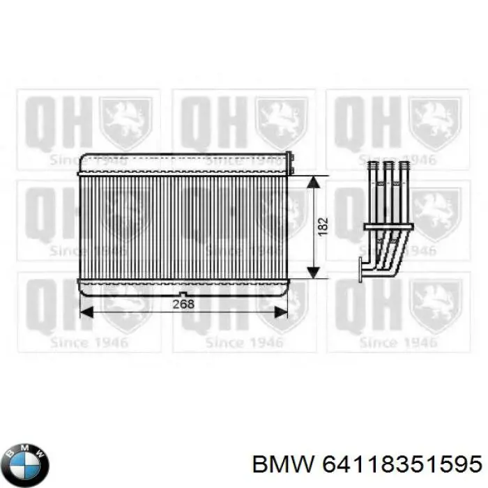 64118351595 BMW радіатор пічки (обігрівача)