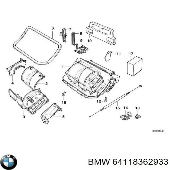  BMW 64118362933 ціна, від 821.94 USD