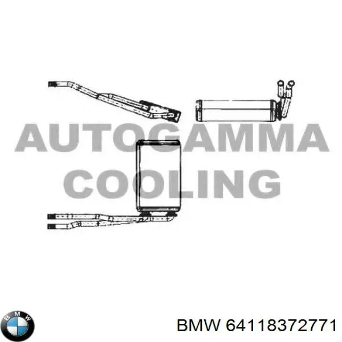 Радіатор пічки (обігрівача) BMW 64118372771 ціна, від 31.63 USD