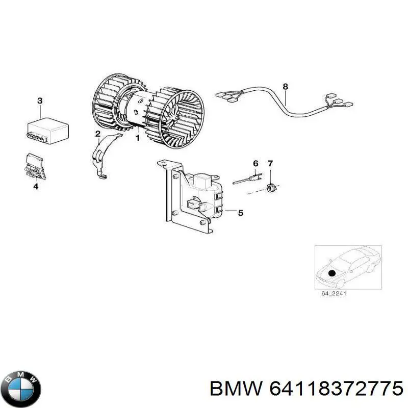  BMW 64118372775 ціна, від 63.41 USD