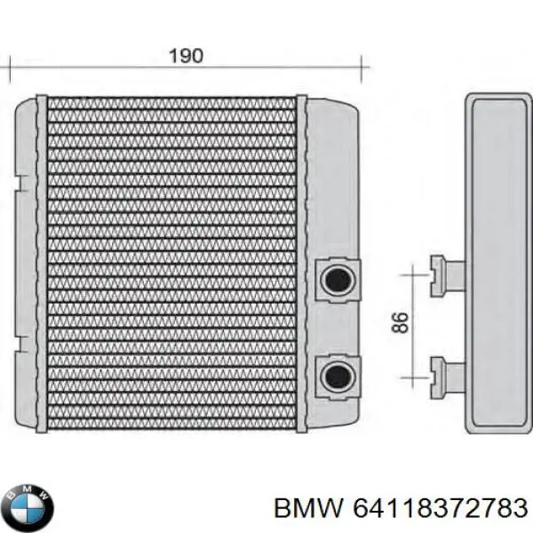Радіатор пічки 64118372783 BMW