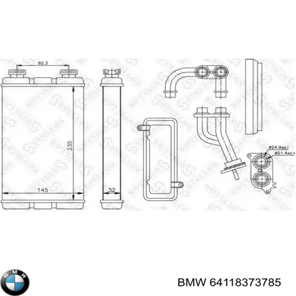 8373785 BMW Радіатор опалювача салону