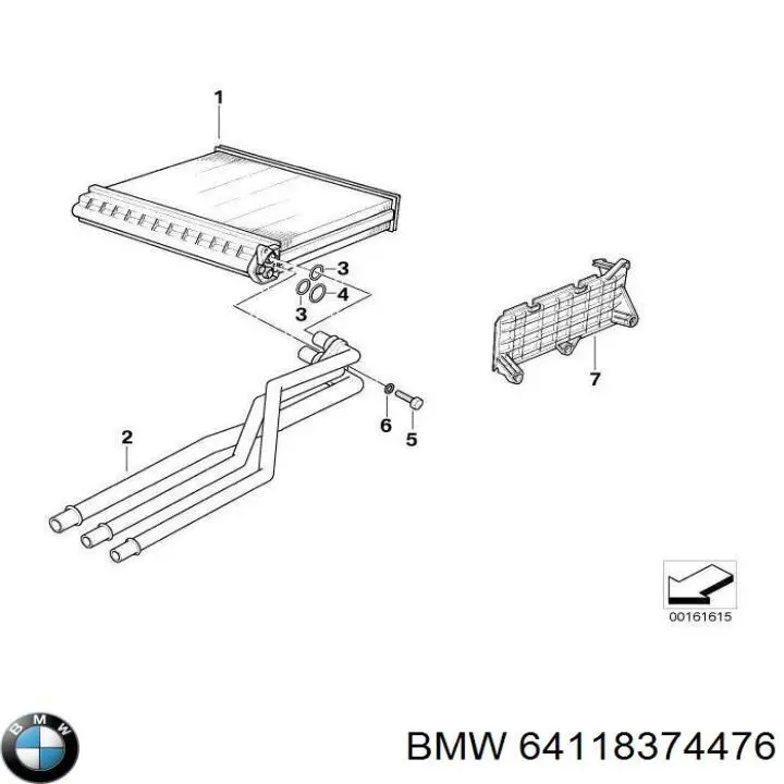  BMW 64118374476 ціна, від 56.43 USD