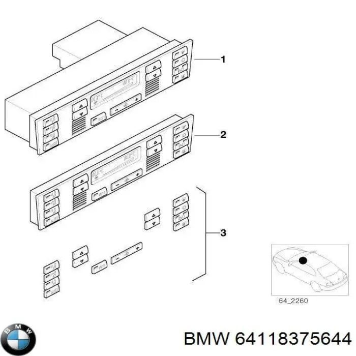  BMW 64118375644 ціна, від 848.01 USD