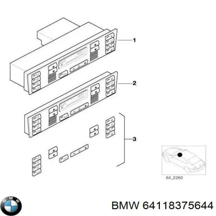 64118375644 BMW 