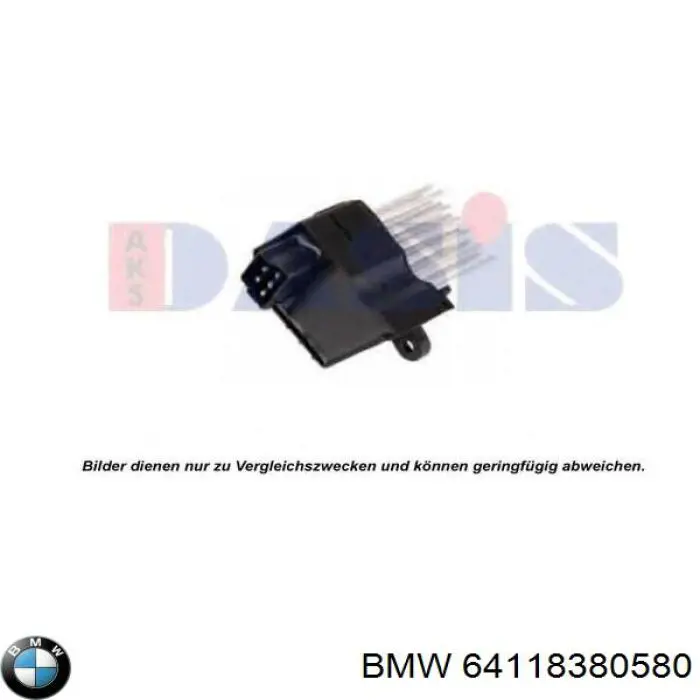 Резистор обігрівача BMW 64118380580 ціна, від 24.83 USD