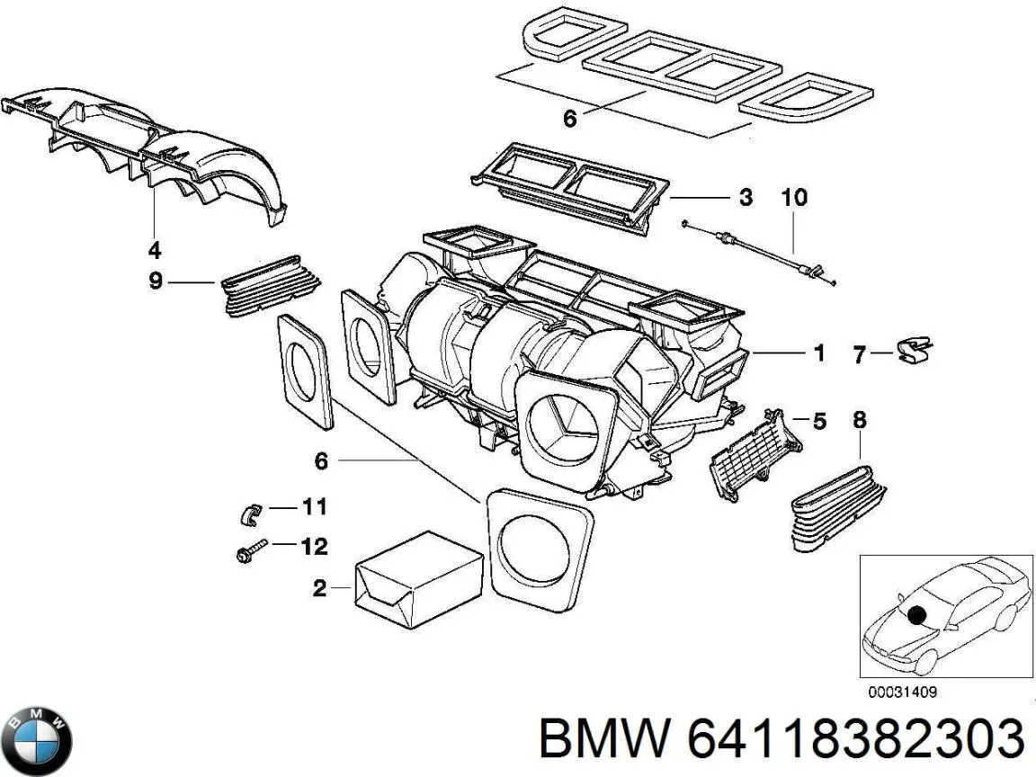 64118382303 BMW Піч в зборі