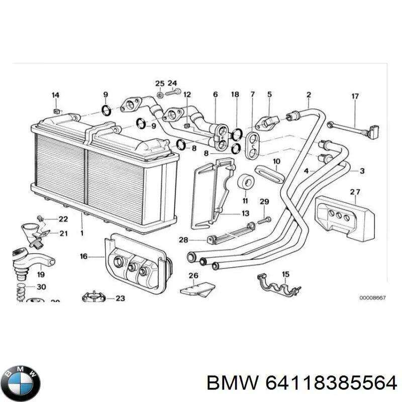  BMW 64118385564 ціна, від 55.09 USD