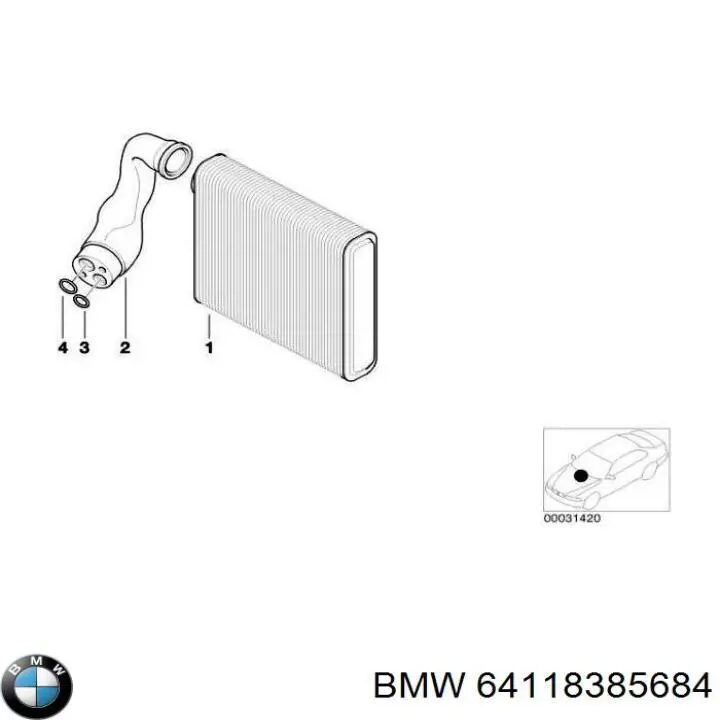 Клапан TRV, кондиціонера 64118385684 BMW