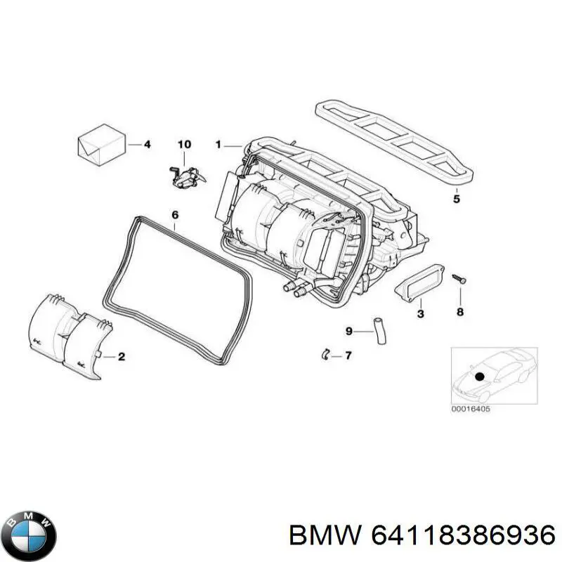 Двигун заслінки печі BMW 3 седан (E46) (1998 - 2005) ціна, від 92.49 USD