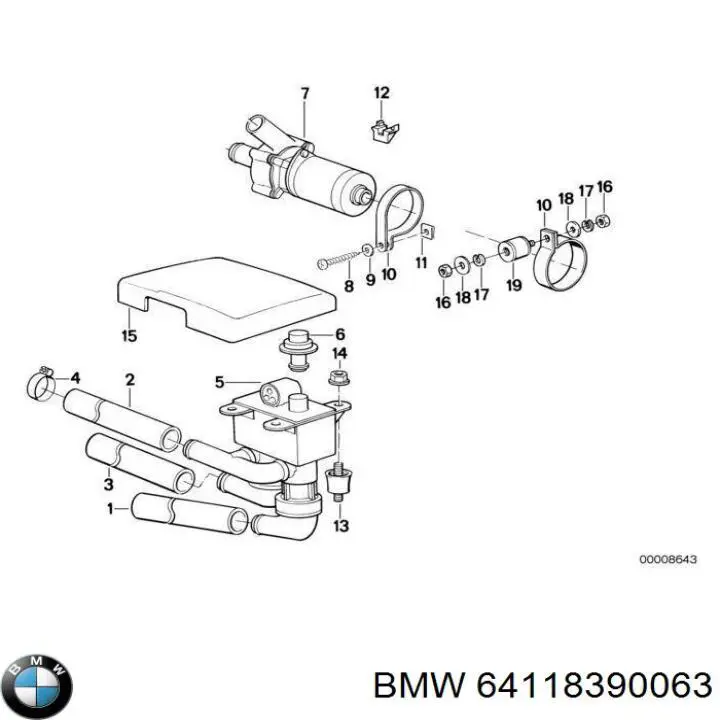 Водяний насос охолодження електричний додатковий BMW 8390063 ціна, від 50.62 USD