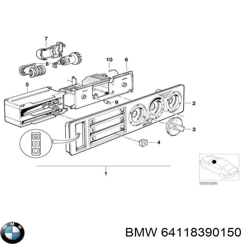 64111374246 BMW двигун вентилятора пічки (обігрівача салону)