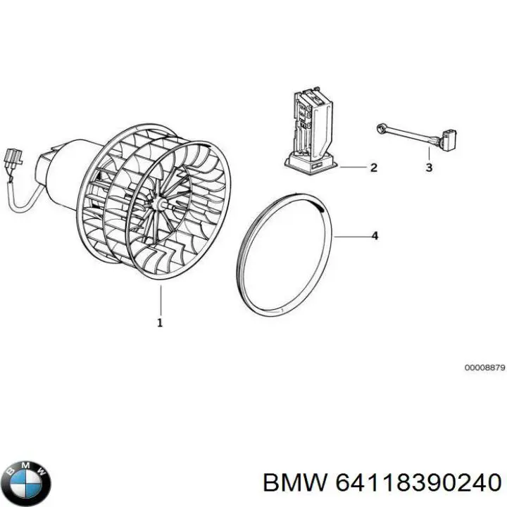 Купити 0130111183 BMW Електродвигуни (електродвигун обігрівача) або розетка причепа штепсельная