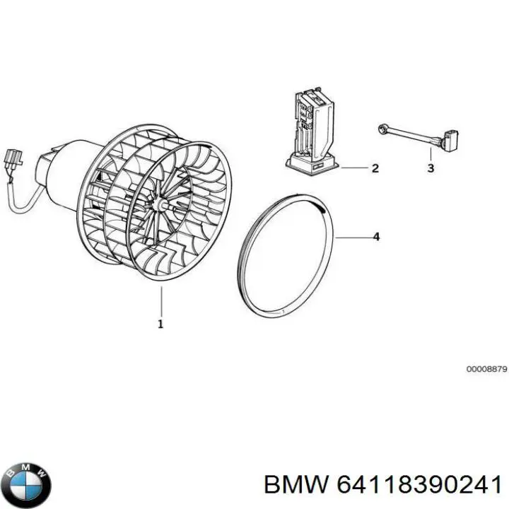 Купити 64118390241 BMW Їжак обігрівача