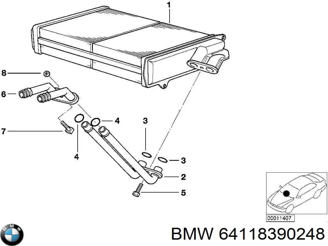  BMW 64118390248 ціна, від 47.01 USD