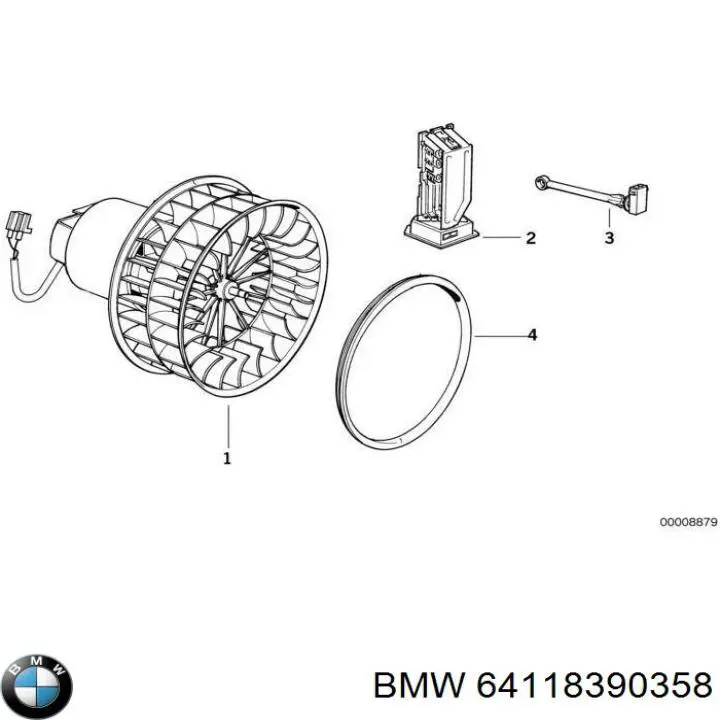 64118390358 BMW Замок відкривання лючка бензобаку