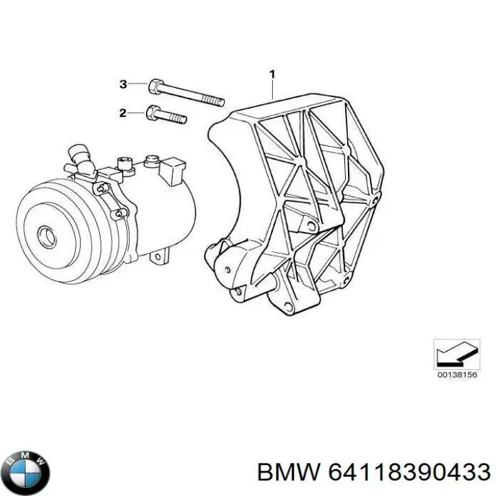Купити 64118390433 BMW 