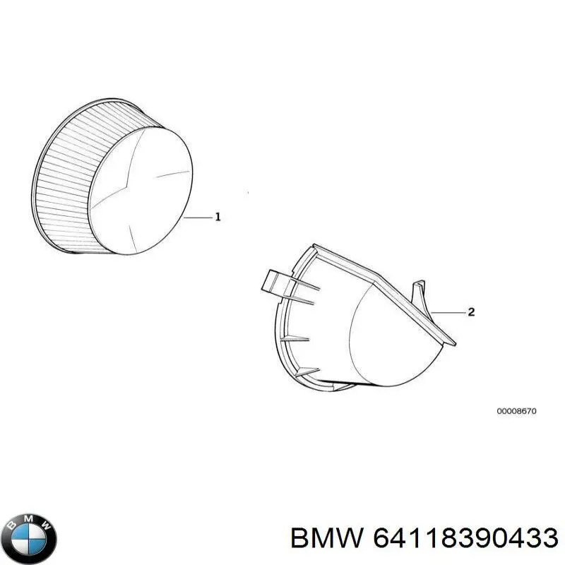  BMW 64118390433 ціна, від 65.08 USD