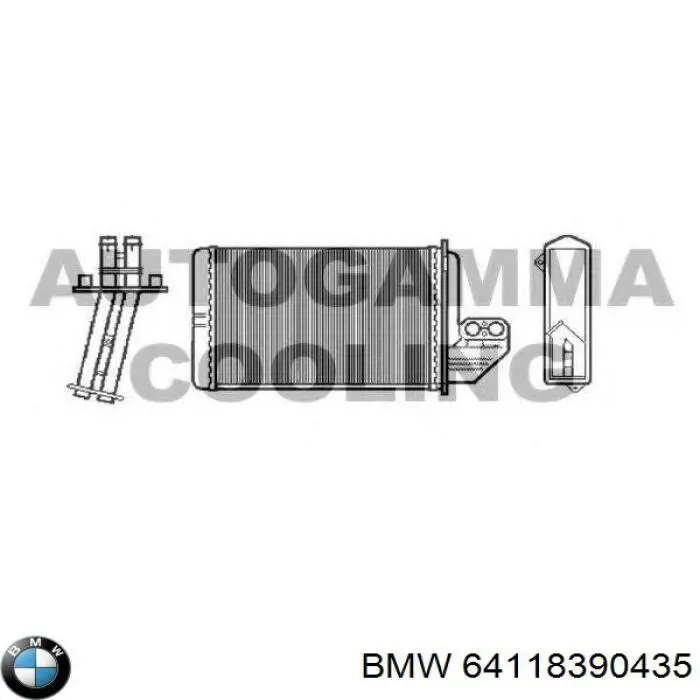 Радіатор пічки (обігрівача) BMW 64118390435 ціна, від 24.63 USD