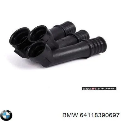 Фланець системи охолодження (трійник) BMW 64118390697 ціна, від 12.13 USD