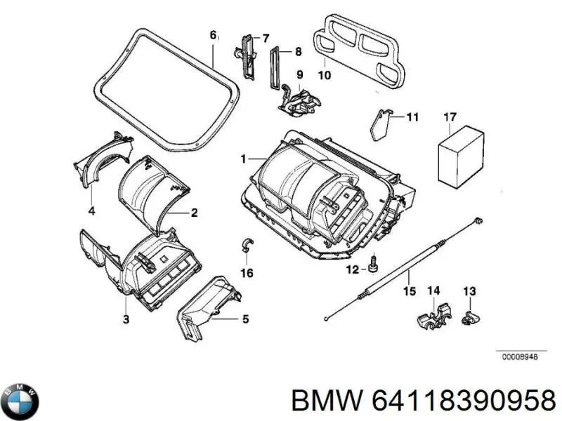  BMW 64118390958 ціна, від 89.60 USD