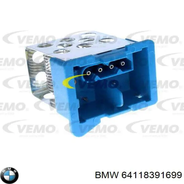 Резистор обігрівача BMW 64118391699 ціна, від 11.98 USD