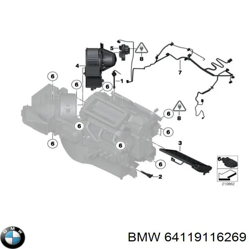 64119116269 BMW датчик температури випарювача