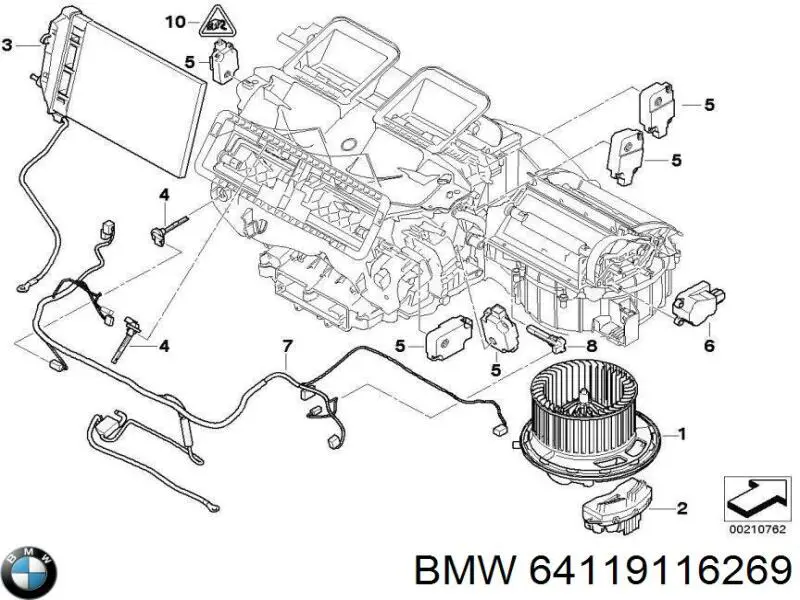 Датчик температури випарювача BMW 64119116269 ціна, від 3.73 USD
