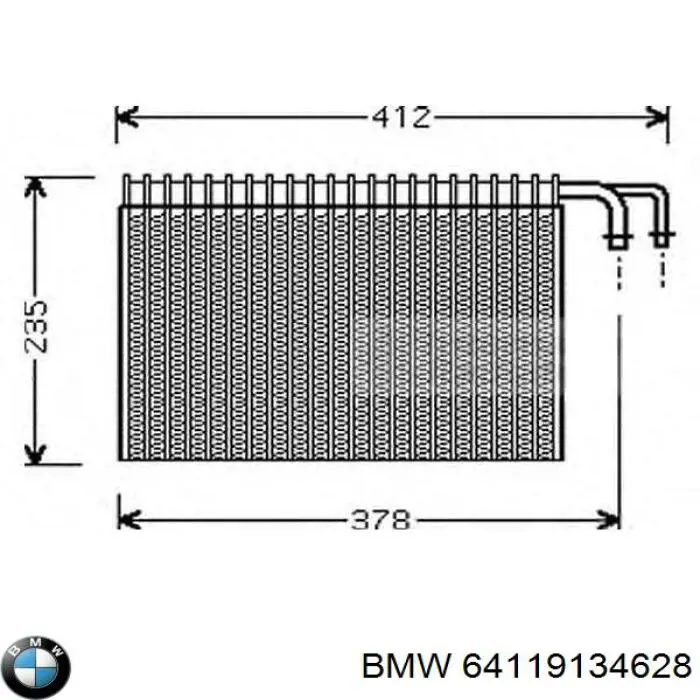 64119134628 BMW радіатор кондиціонера салонний, випарник