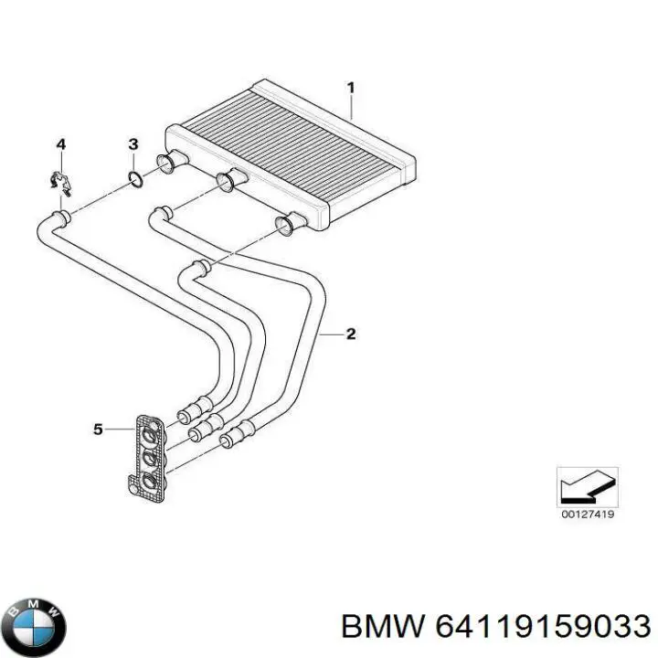 64119159033 BMW радіатор пічки (обігрівача)