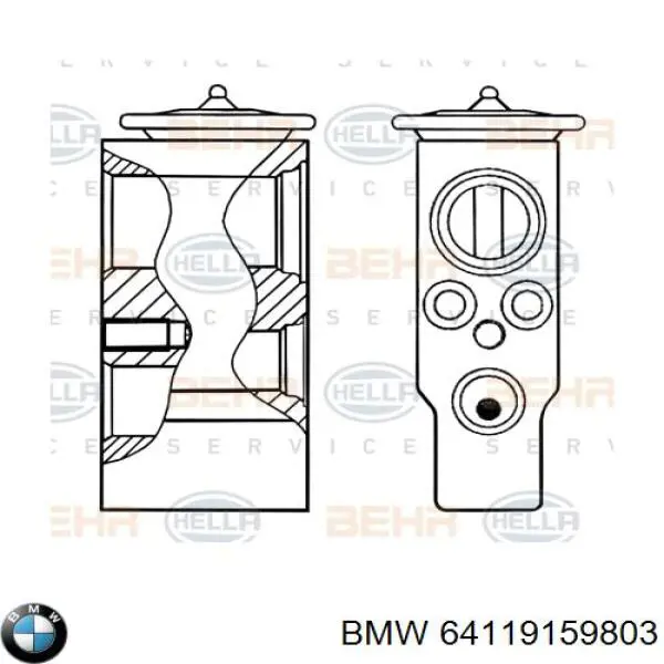 Клапан TRV, кондиціонера BMW 9159803 ціна, від 12.67 USD