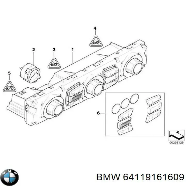 64119161609 BMW Механізм управління кондиціонером
