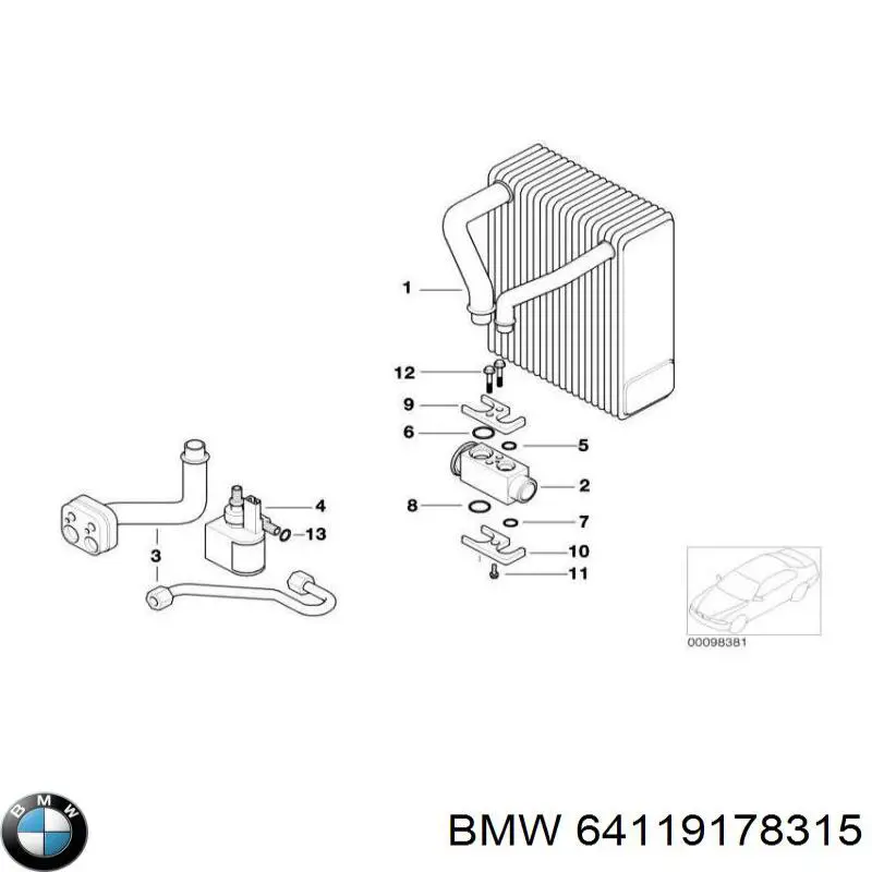 Купити 64106906269 BMW Клапан TRV, кондиціонера