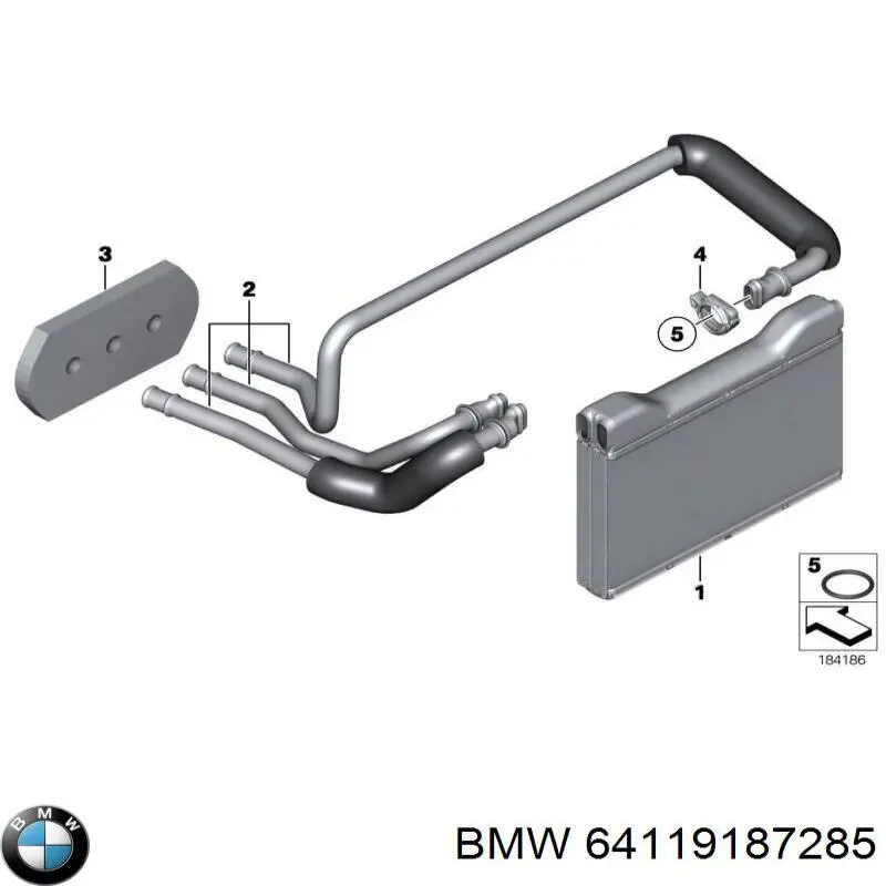 Патрубок грубки BMW 64119187285 ціна, від 25.33 USD