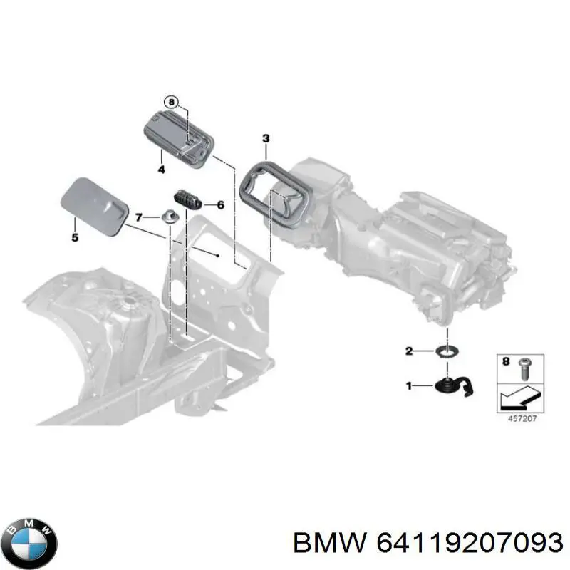  BMW 64119207093 ціна, від 3.80 USD