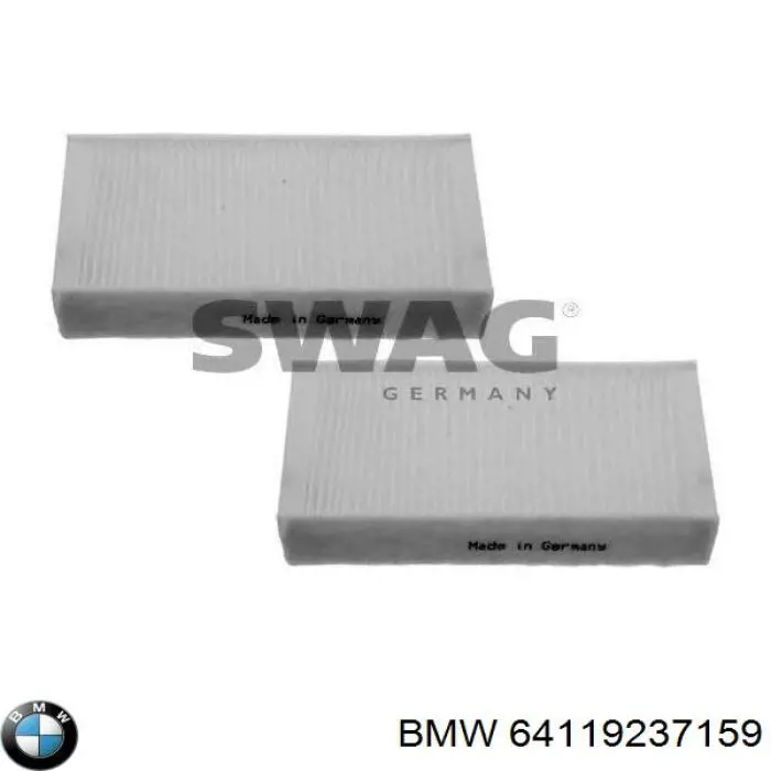 Фільтр повітряний обігрівача BMW 64119237159 ціна, від 12.45 USD