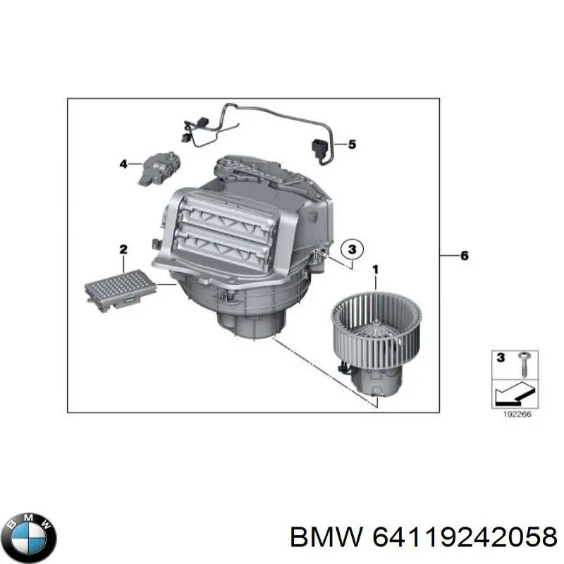 64119242058 BMW двигун заслінки печі