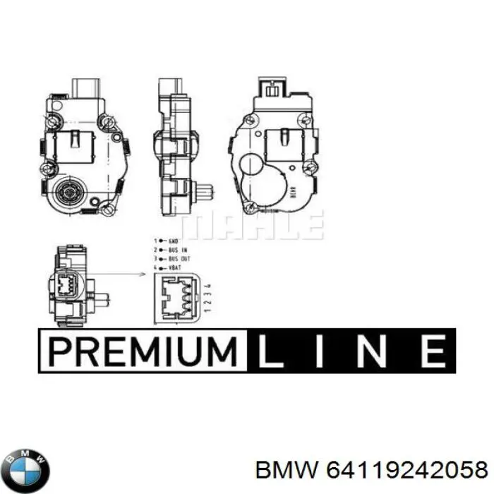 Двигун заслінки печі BMW 64119242058 ціна, від 5.07 USD