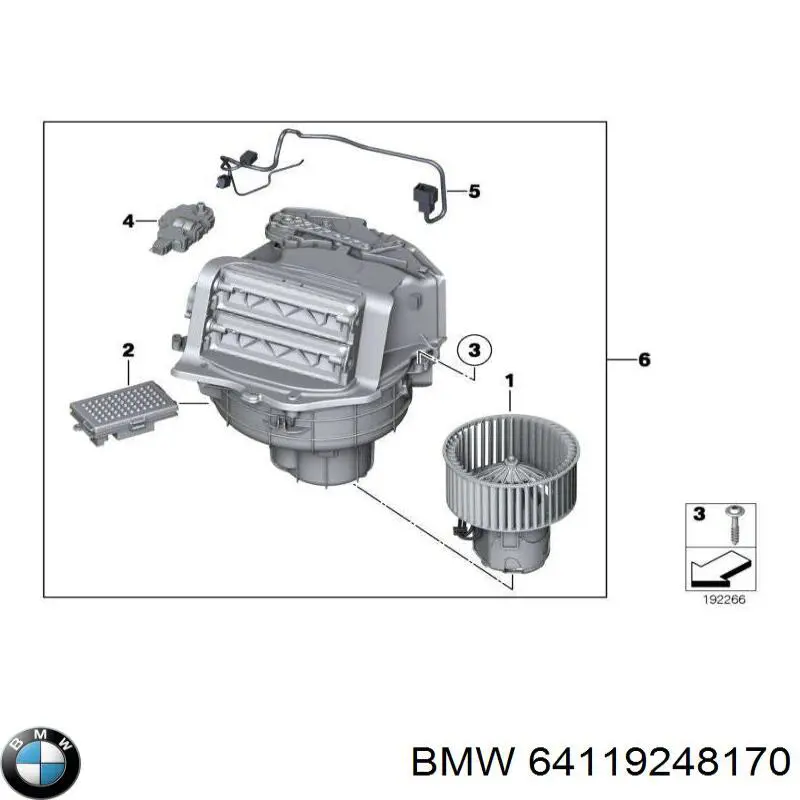 Купити 64119248170 BMW Електродвигуни (електродвигун обігрівача) або розетка причепа штепсельная