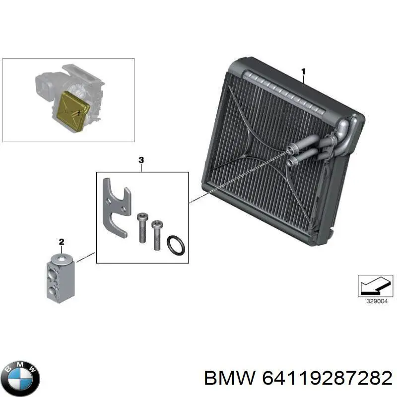 Клапан TRV, кондиціонера BMW 64119287282 ціна, від 116.02 USD