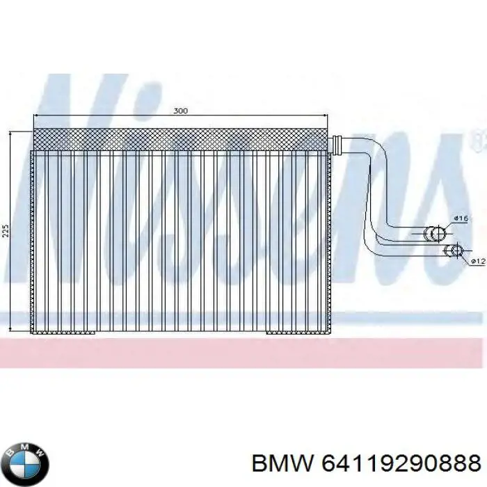 Випарник BMW 64119290888