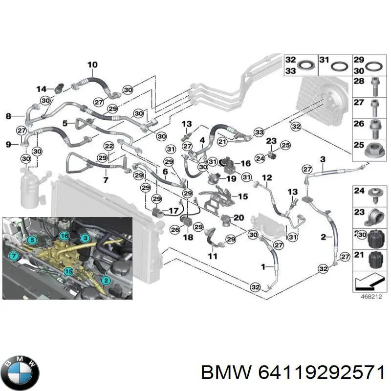  BMW 64509292571 ціна, від 21.59 USD