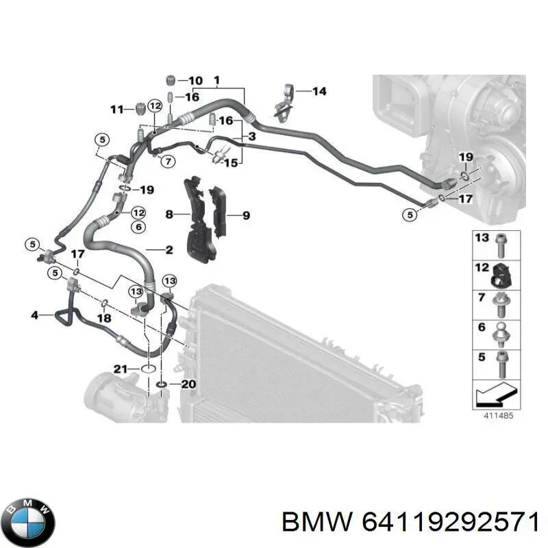 Купити 64509292571 BMW 