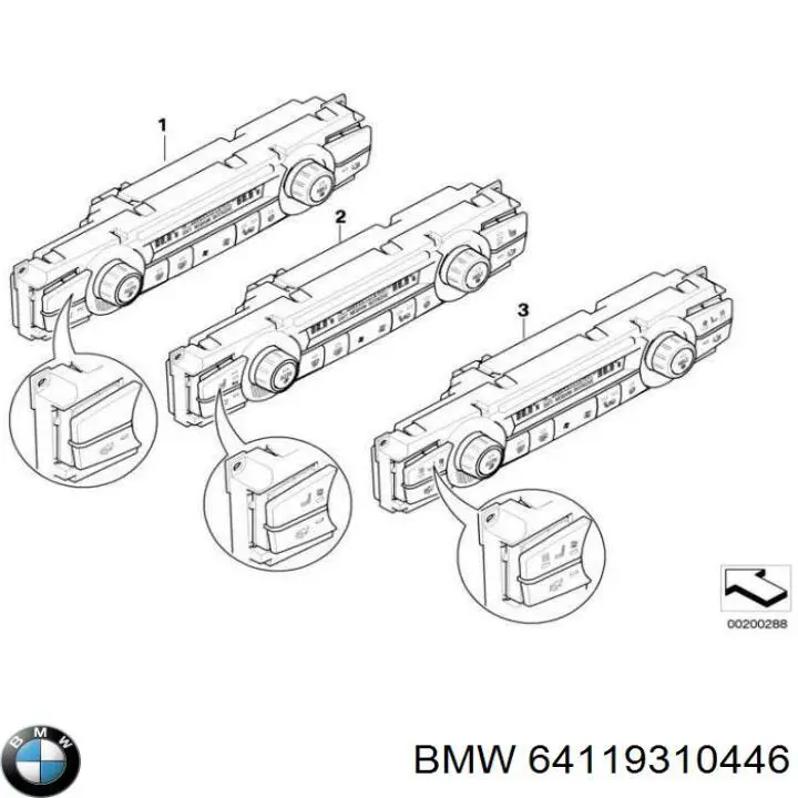 64119262778 BMW Механізм управління кондиціонером