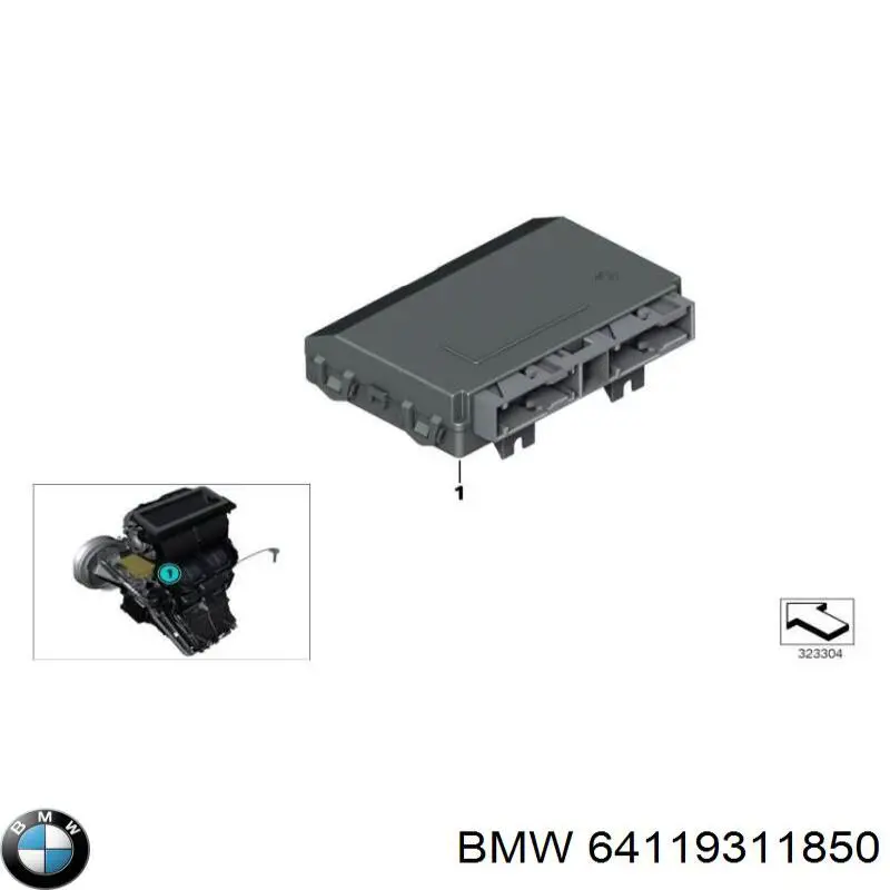 Модуль керування (ЕБУ) клімат-контролем BMW 64119301309 ціна, від 12.57 USD